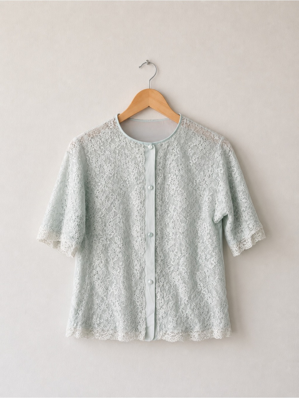 Vanity Fair Seafoam Green Bed jacket